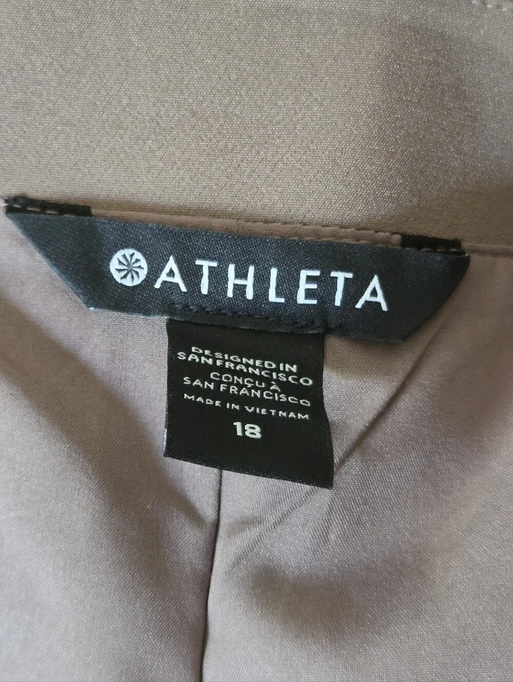 Athleta Brown Tie-Waist Open Blazer